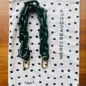 Clare V Shortie Strap in fern